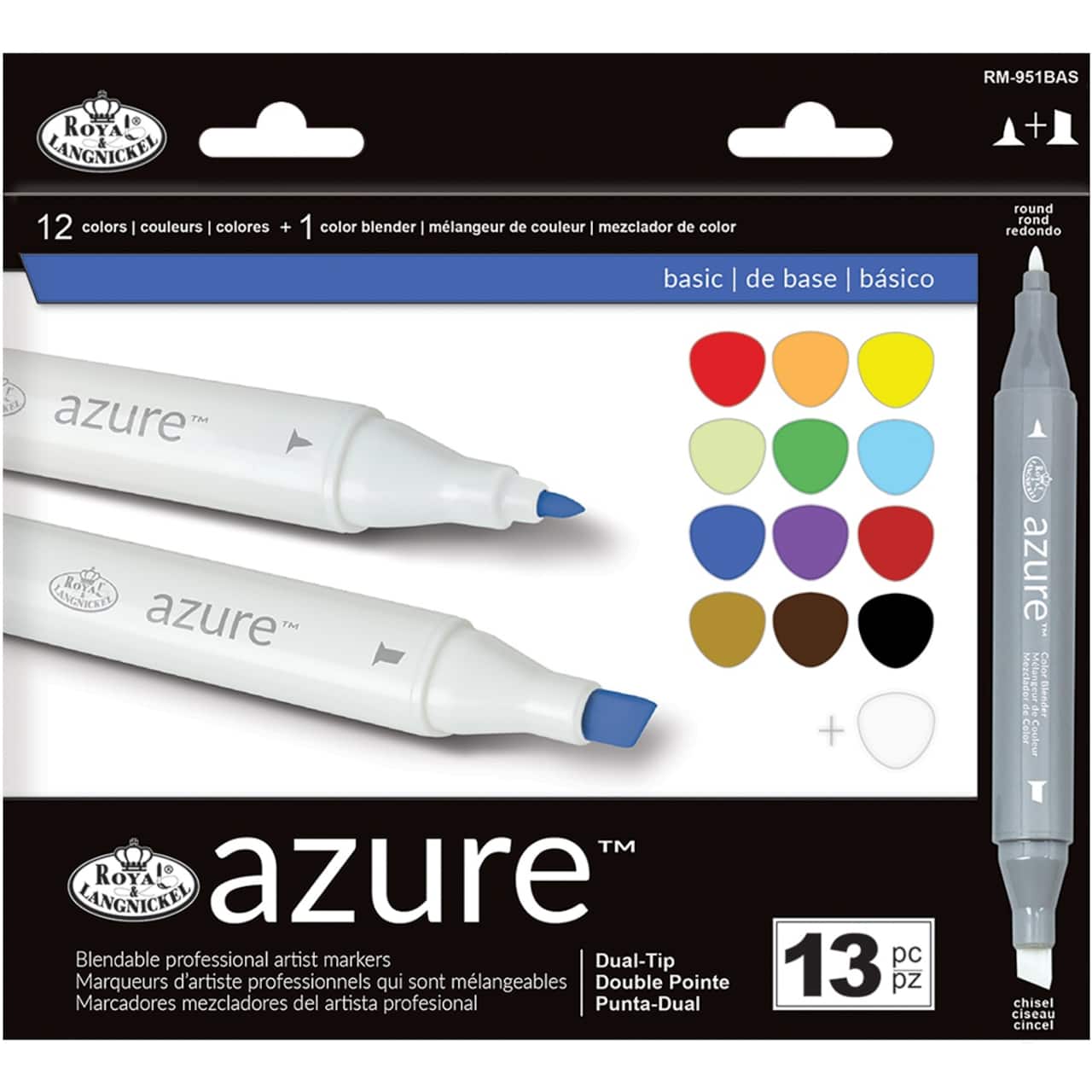 Royal & Langnickel® Azure™ Basic Dual-Tip Marker Set